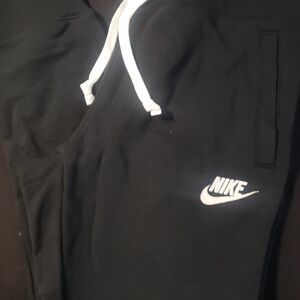 Nike Black Sweatpants with White Logo